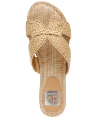 Women's Geeya Raffia Criss Cross Strap Slide Sandals