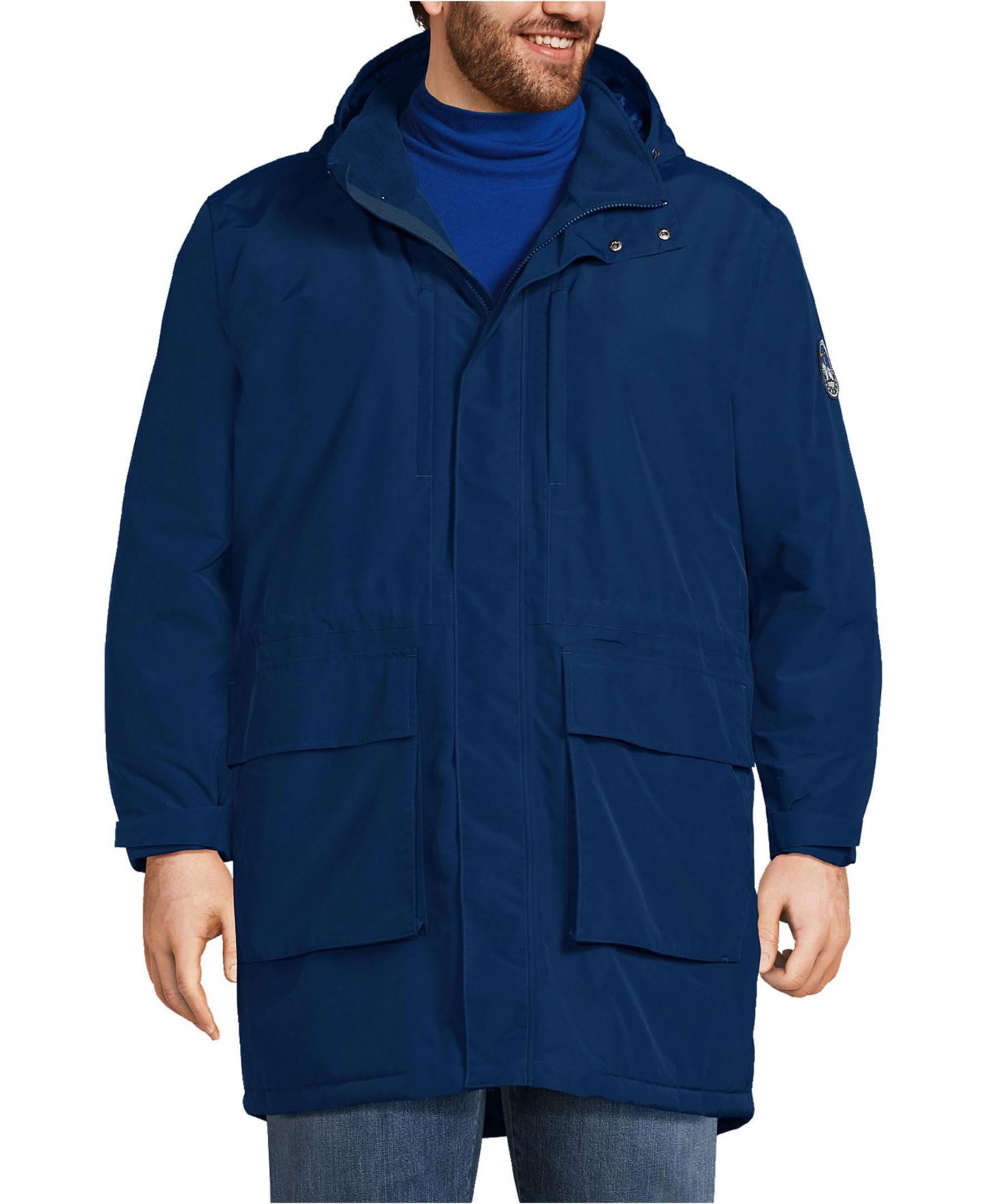 Мужская куртка Lands' End Squall Waterproof Insulated, цвет: Морской тёмно-синий — фото 1