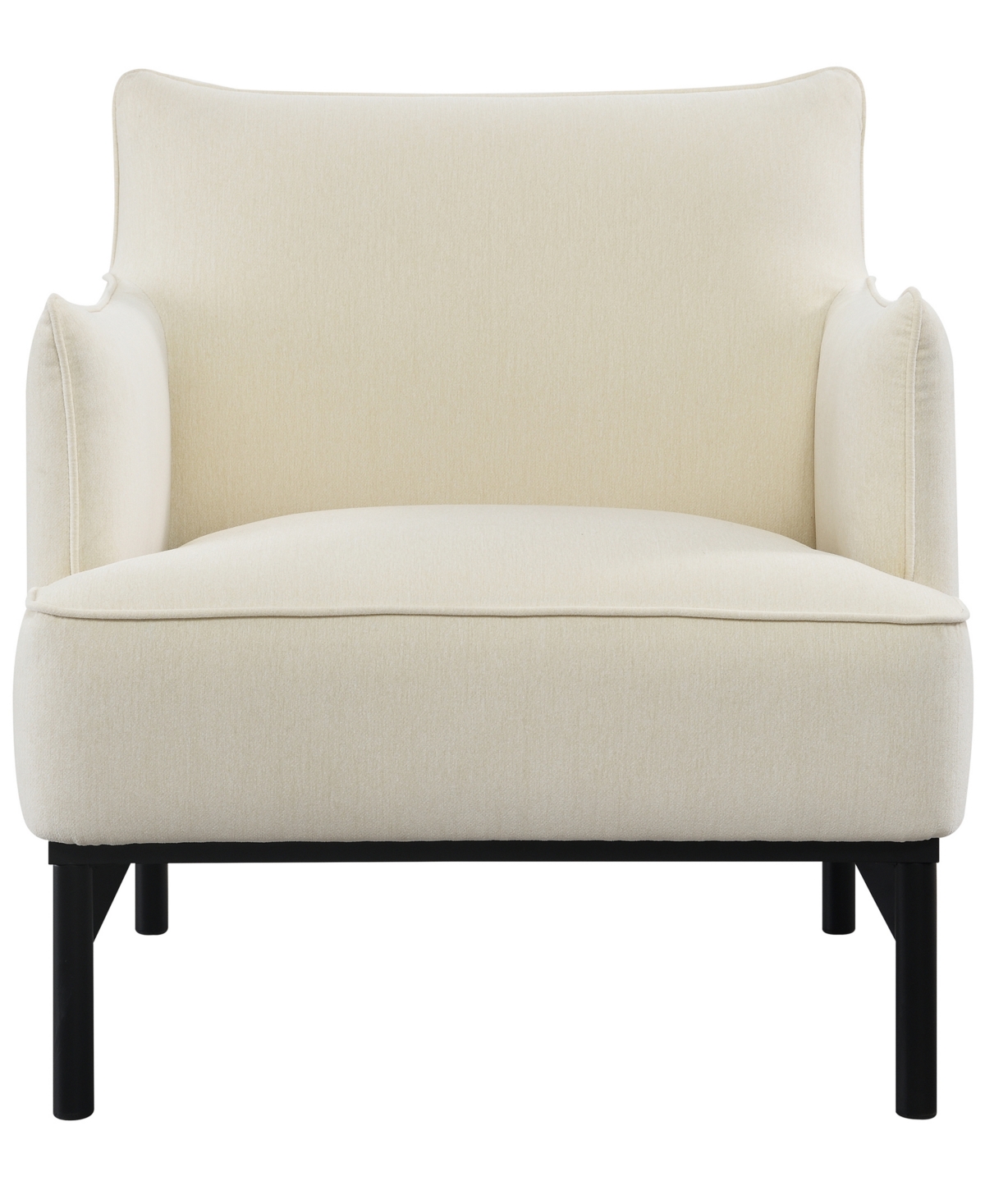 Shop Abbyson Living Gatsby 30" Fabric Accent Chair In Ivory