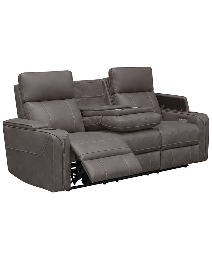 Avenger black store power reclining sofa
