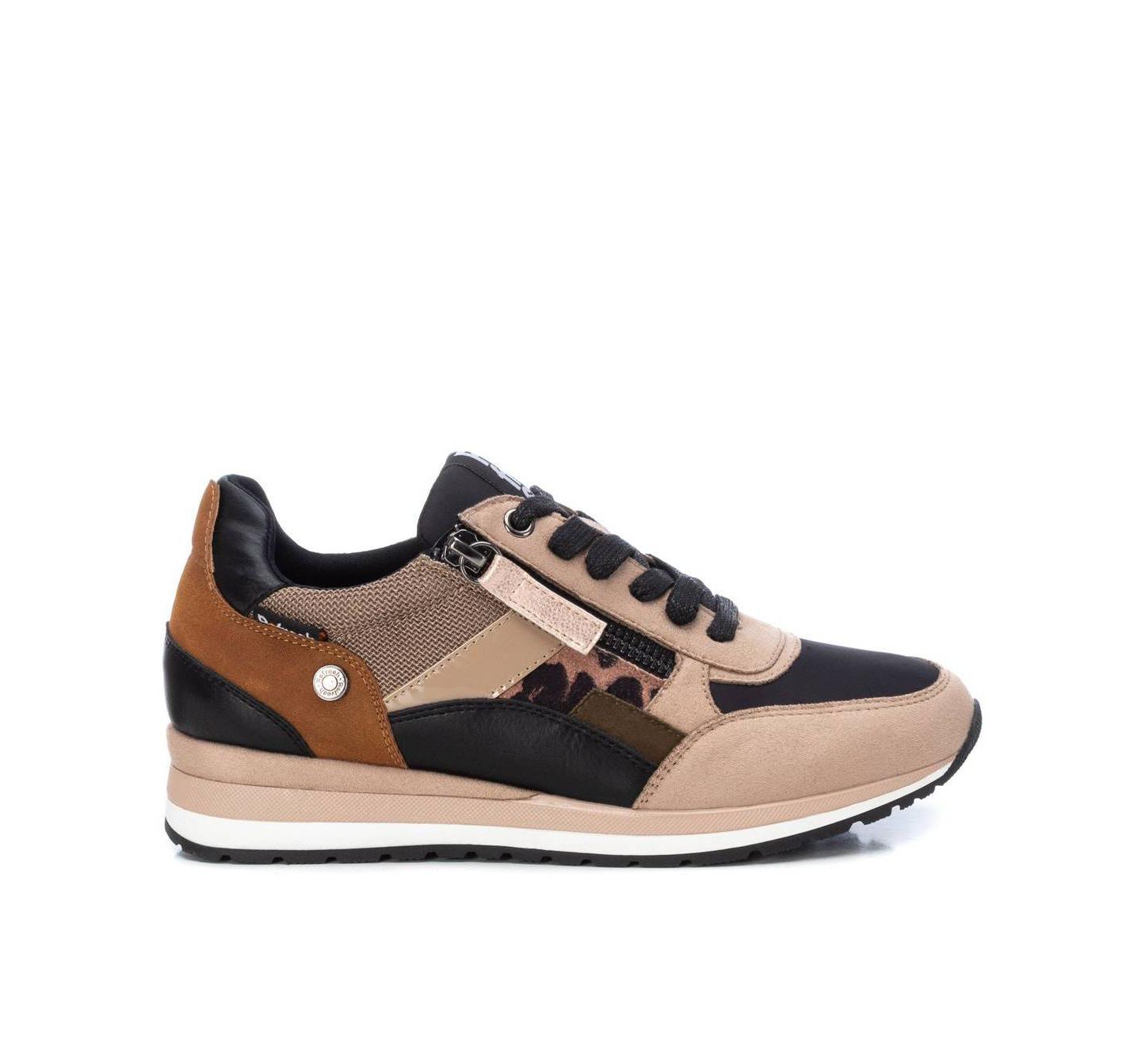 Женские кроссовки XTI Casual Lace-Up, цвет: Бежевый / Хаки — фото 3