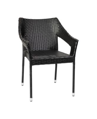 Embry All-Weather PE Rattan, Steel Frame Indoor/Outdoor Stacking Patio Dining Chairs