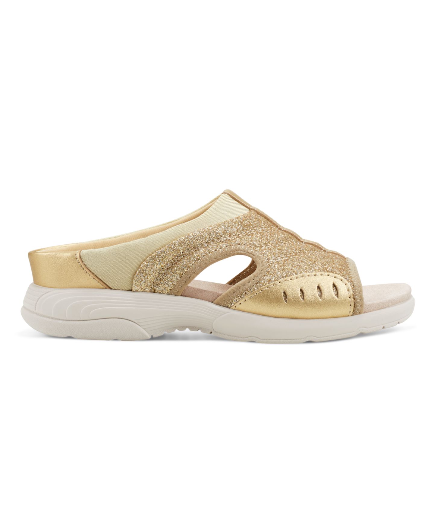 Женские сандалии Easy Spirit Traciee Lightweight Flat Easy-On, цвет: Золотой — фото 2