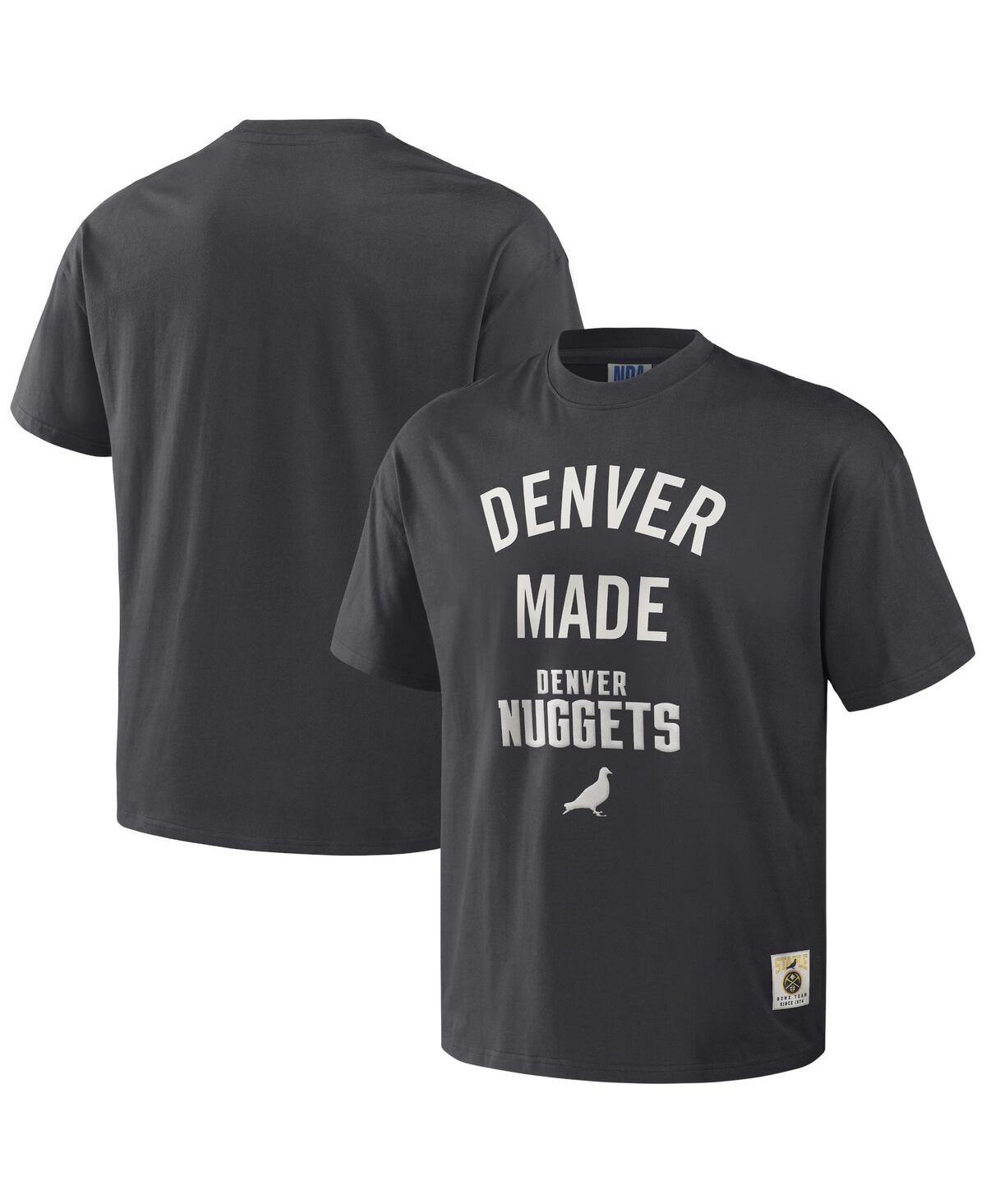 Shop Staple Men's Nba X  Anthracite Denver Nuggets Heavyweight Oversized T-shirt