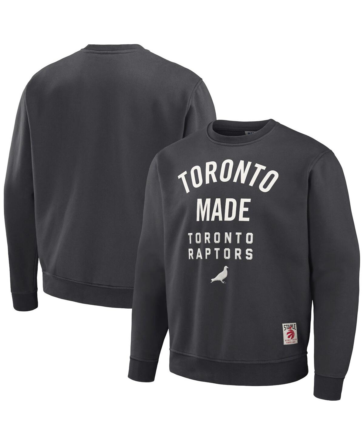 Staple Men's Nba X  Anthracite Toronto Raptors Plush Pullover Sweatshirt