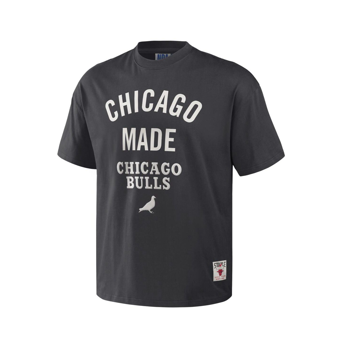 Мужская футболка Staple NBA x Anthracite Chicago Bulls Heavyweight Oversized — фото 3