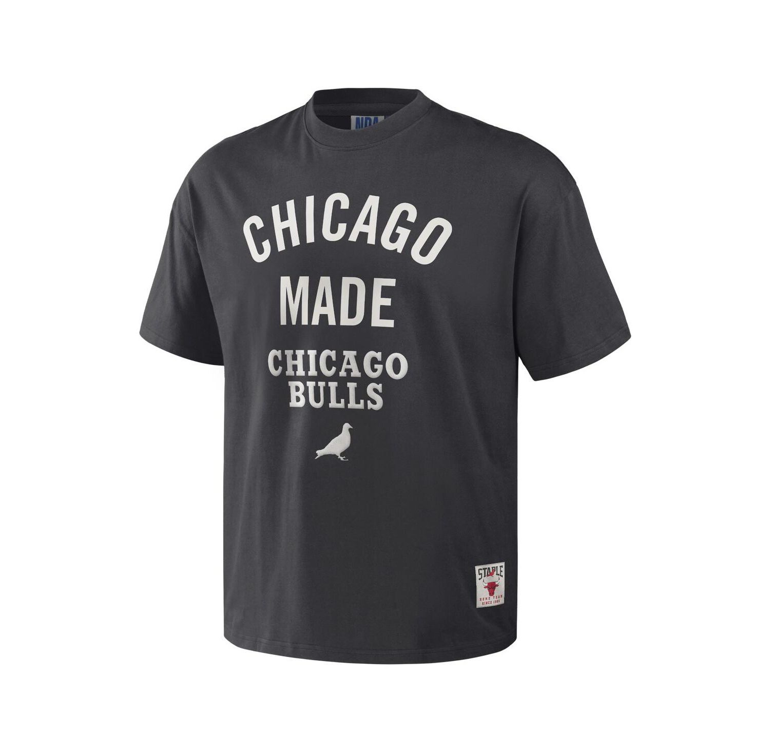 Men's NBA x Anthracite Chicago Bulls Heavyweight Oversized T-shirt