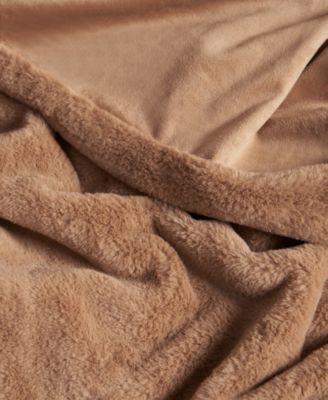 Solid Mink Faux Fur Throw, 50" x 70"