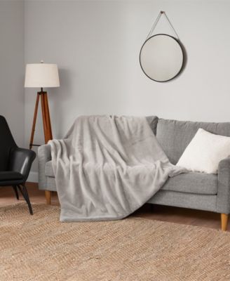 Solid Mink Faux Fur Throw, 50" x 70"