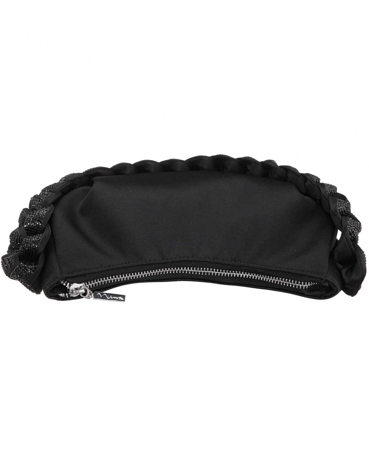 Nina Braided Crystal Hobo Bag