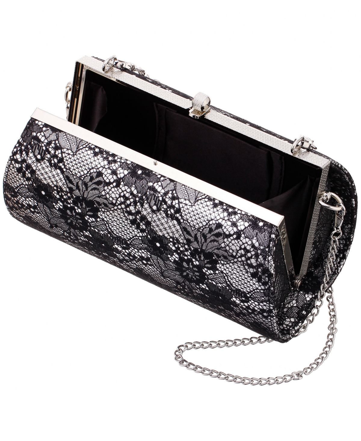 Nina Vintage-Like Style Clutch - Silver