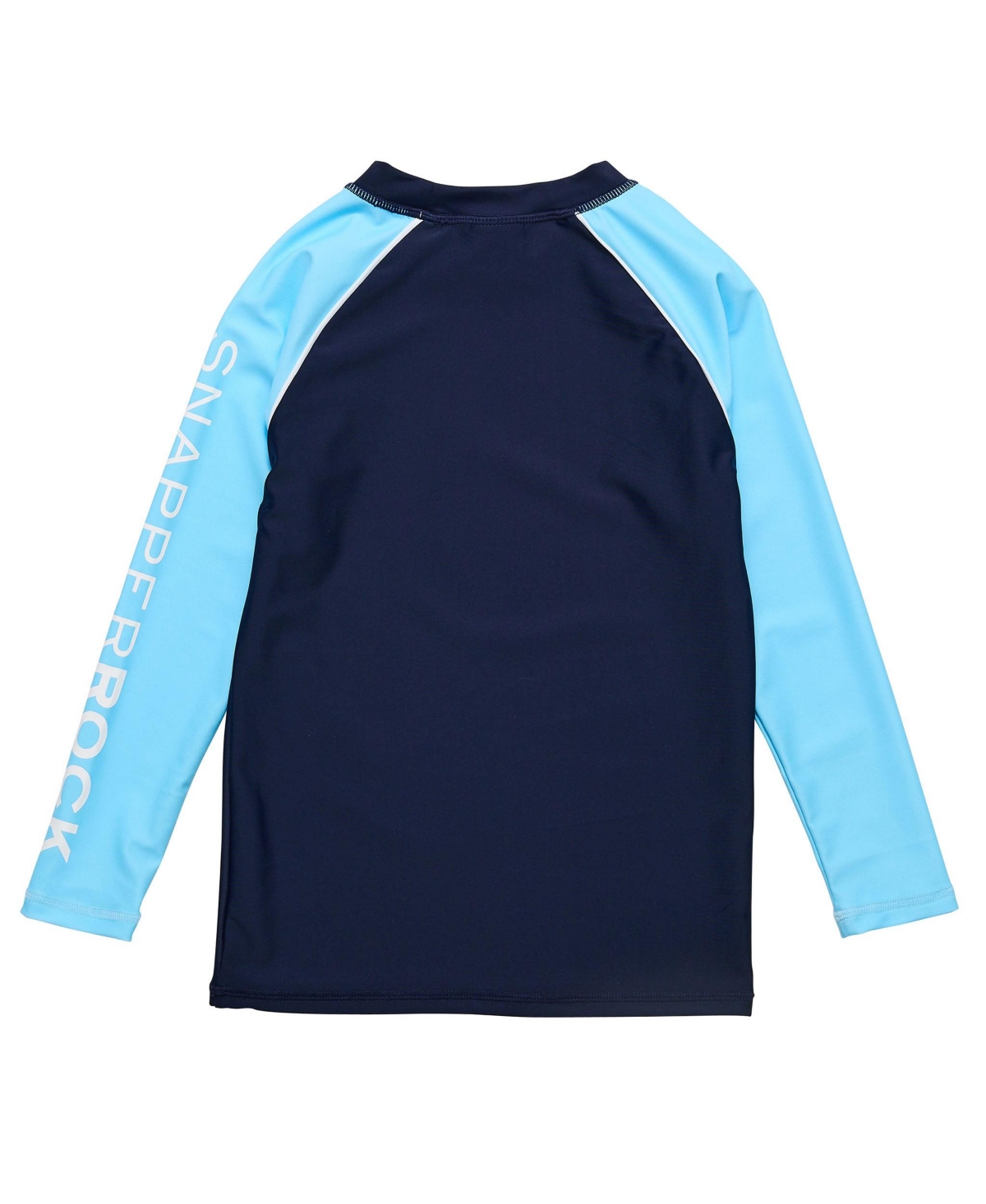 Lt Blue Sleeve Ls Rash Guard Top - Navy