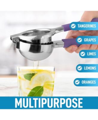 Stainless Steel Lemon Squeezer – Heavy Duty, Solid Metal Bowl, Easy to Use