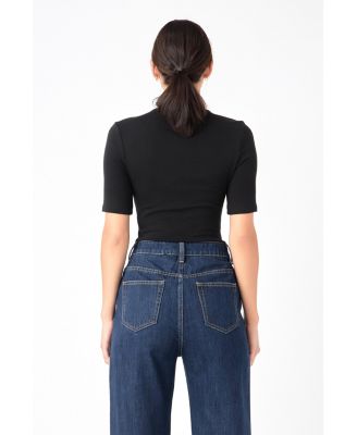 Women's Soft Mock Neck Bodysuit