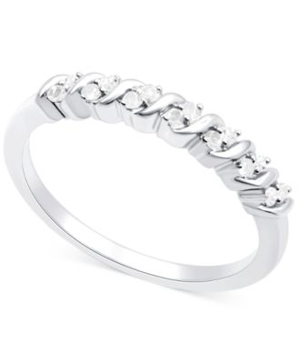 Diamond Swirl Ring (1/10 ct. t.w.) in Sterling Silver