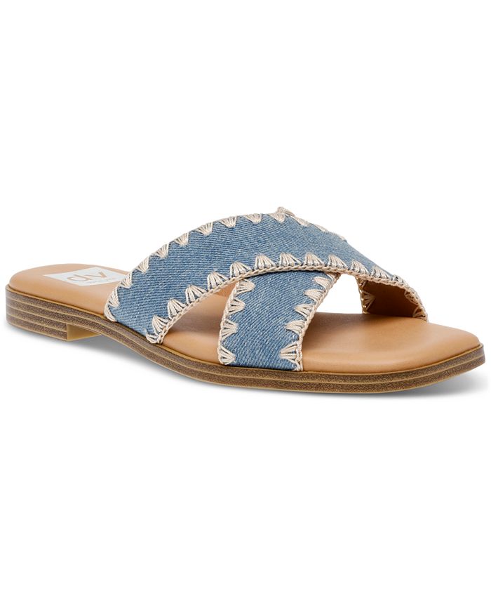 Women s Miguel Crisscross Flat Slide Sandals chwssc .zm