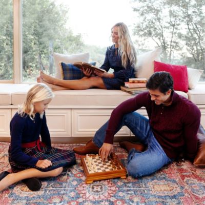 Women's Long Sleeve Smocked Waist Keyhole Dress