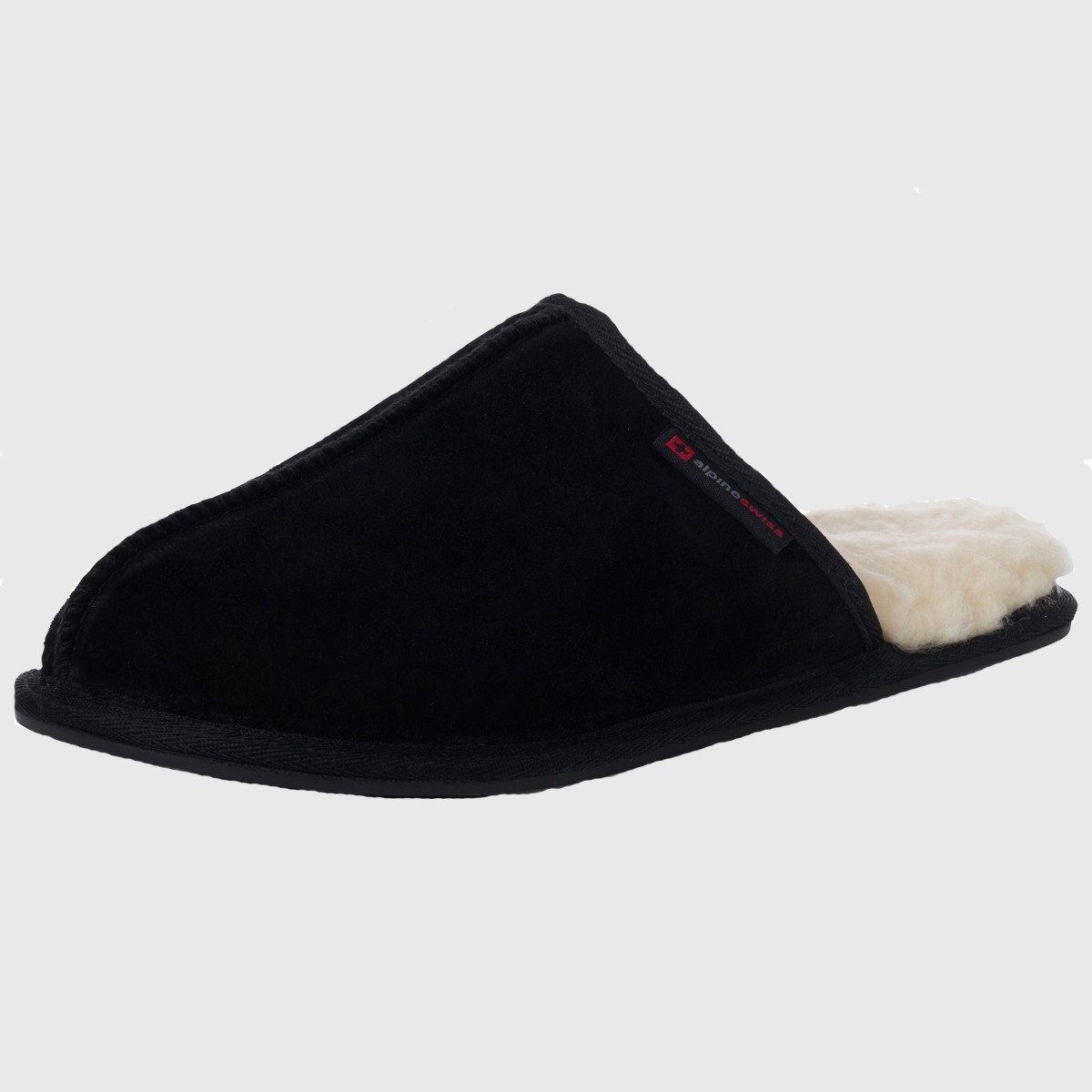 Мужские Alpine Swiss Men's Microsuede Memory Foam Scuff Slippers Comfort Slip On Shoes — фото 1