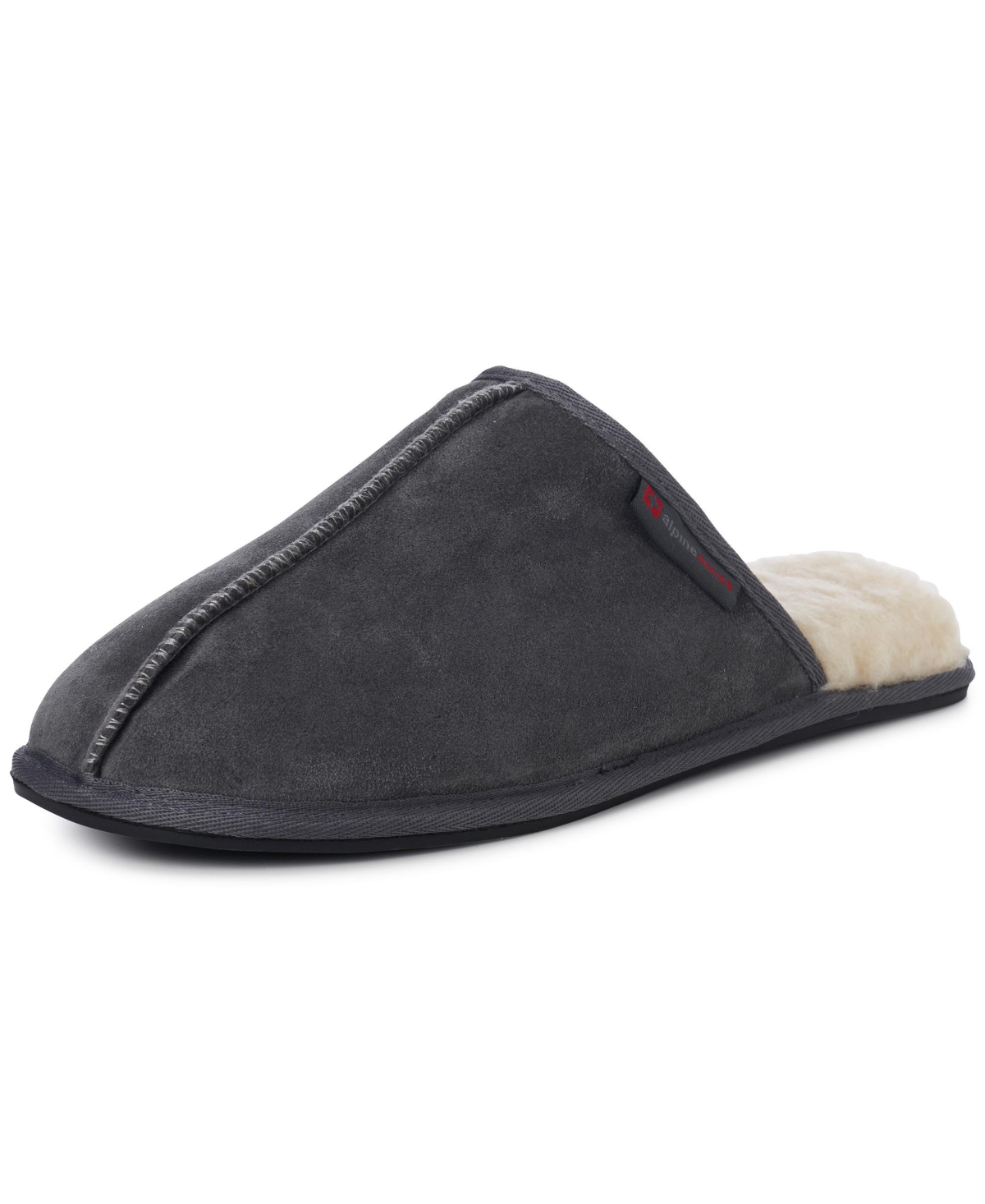 Mens Suede Memory Foam Scuff Slippers Comfort Slip On House Shoes - Navy