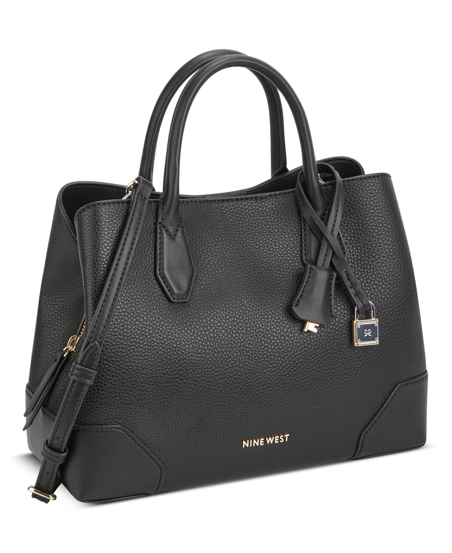 Женская сумка Nine West Brooklyn Jet Set Satchel, цвет: Чёрный — фото 3