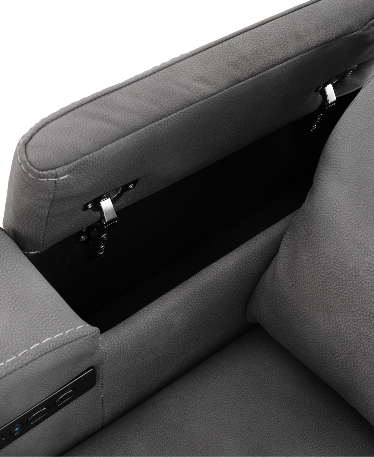 Greymel Zero Gravity Fabric Loveseat with Console and Power Headrests, Created for Macy's