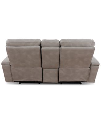 Greymel 74" Zero Gravity Fabric Loveseat with Console and Power Headrests, Created for Macy's