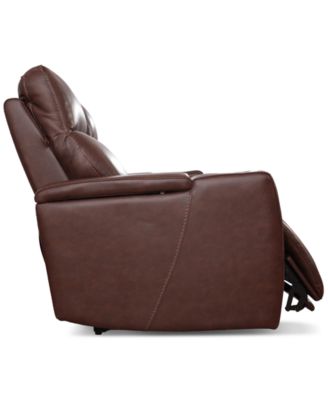 Greymel 74" Zero Gravity Leather Loveseat with Console and Power Headrests
