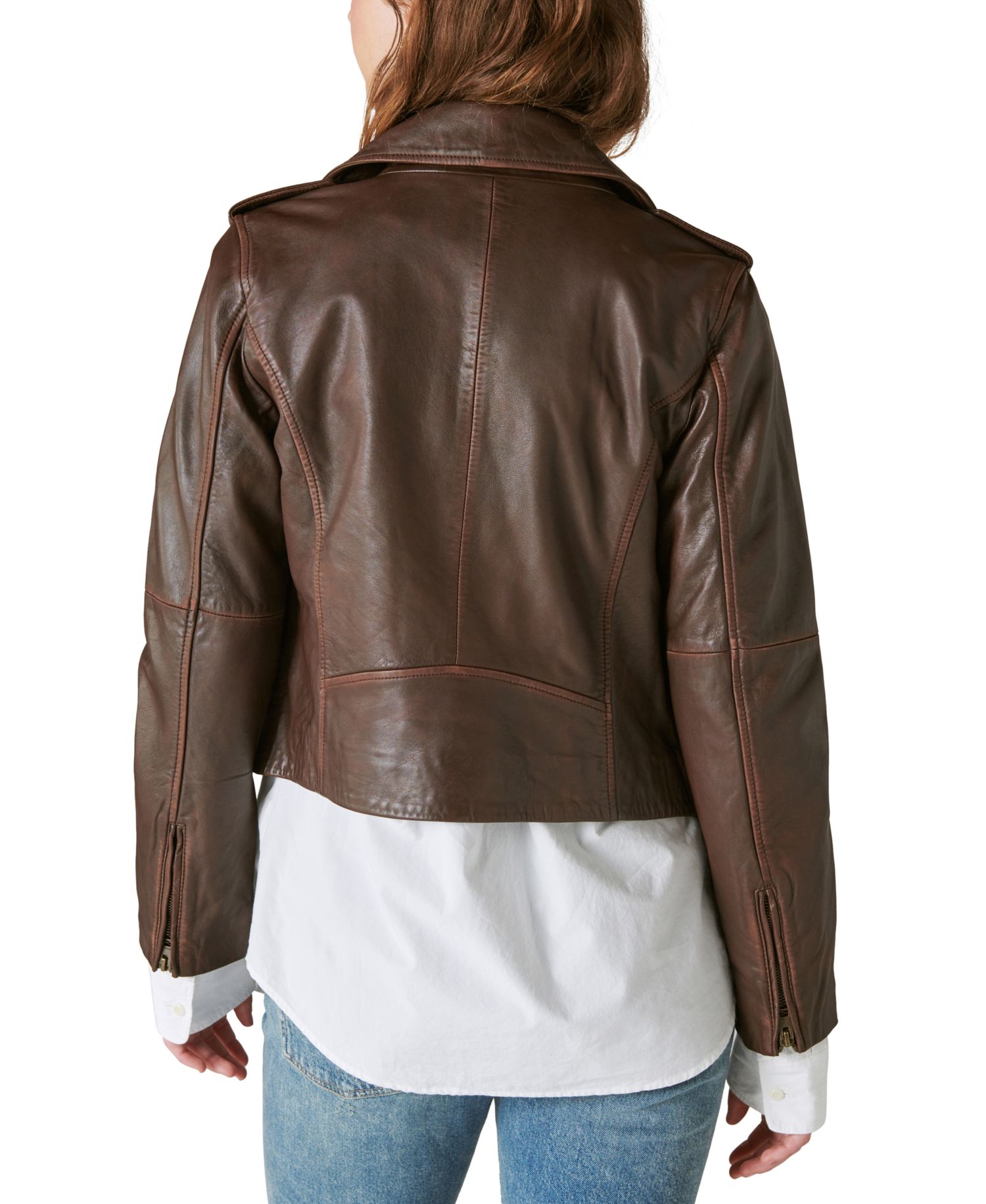 Women's Classic Leather Moto Jacket