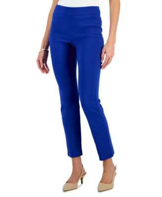 JM Collection - Petite Cambridge Stretch Slim-Leg Pants
