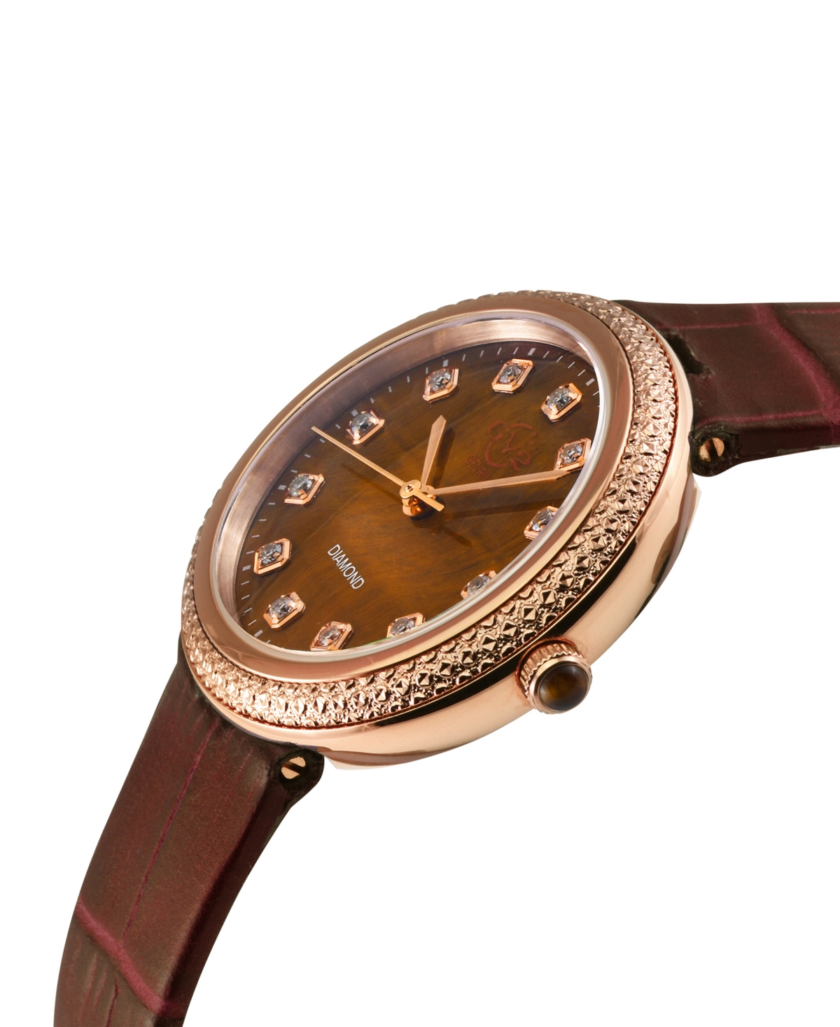 Gv2 By Gevril Women's Arezzo Brown Leather Watch 33mm In Rose