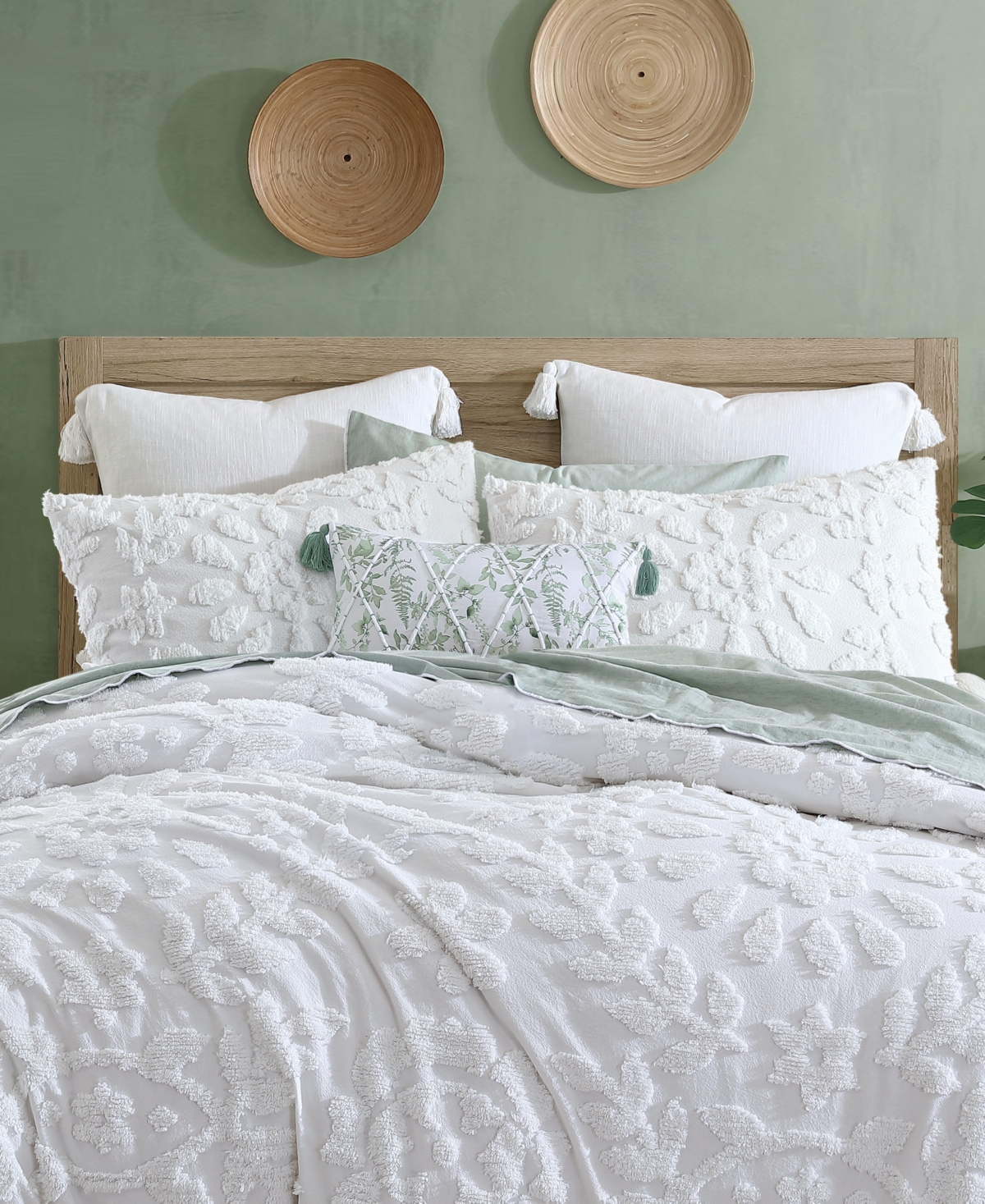 Chf Works Chenille Laurel 3-pc Comforter Set, Full/queen In White