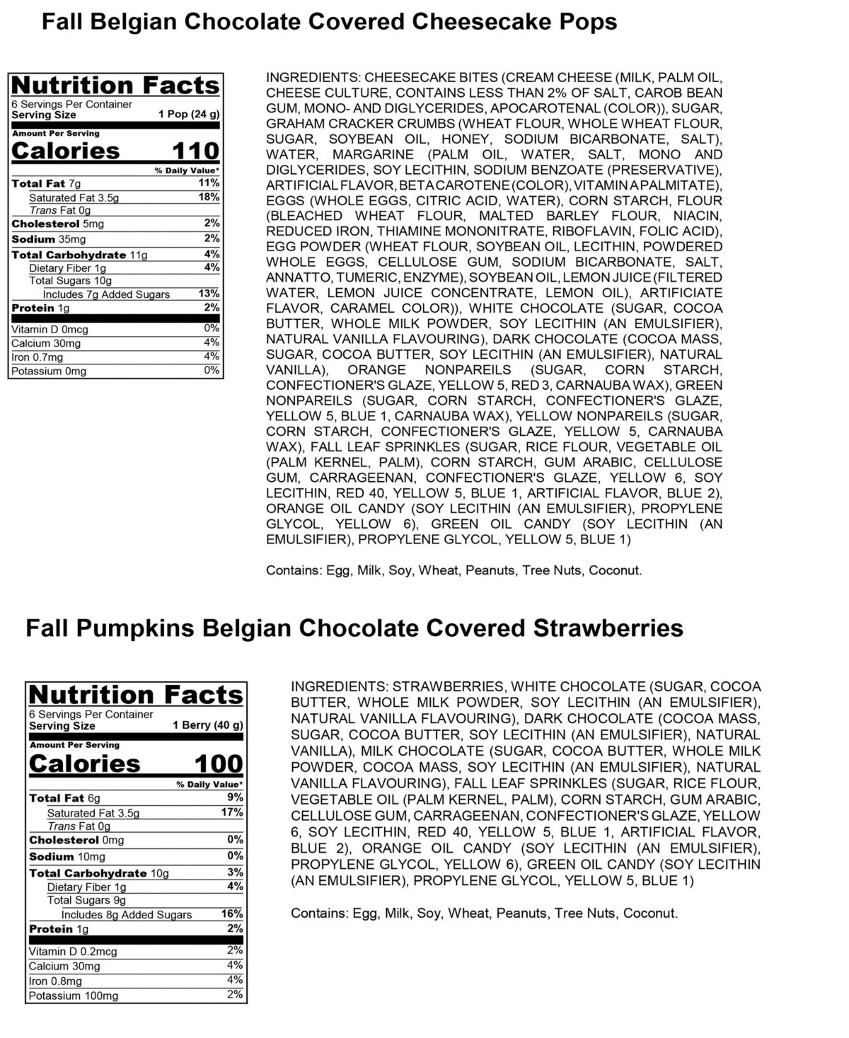 Chocolate Covered Company Fall Belgian Chocolate Covered Strawberries And Mini Cheesecake Pops, 12 Pieces In No Color