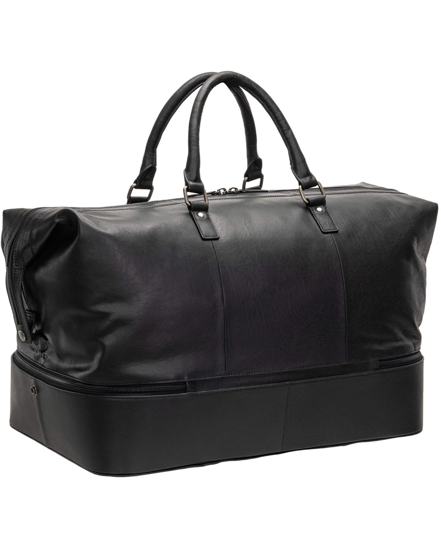 Мужская сумка Mancini Buffalo Double Compartment Duffle, цвет: Чёрный — фото 2