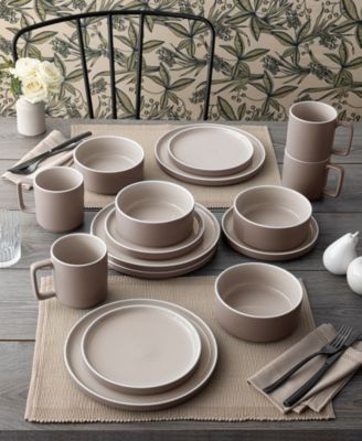 ColorTrio Stax 16 Piece Dinnerware Set, Service for 4