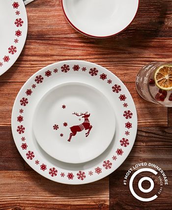 Corelle Rudolph 12 Pc Dinnerware Set Service for 4 Macy s