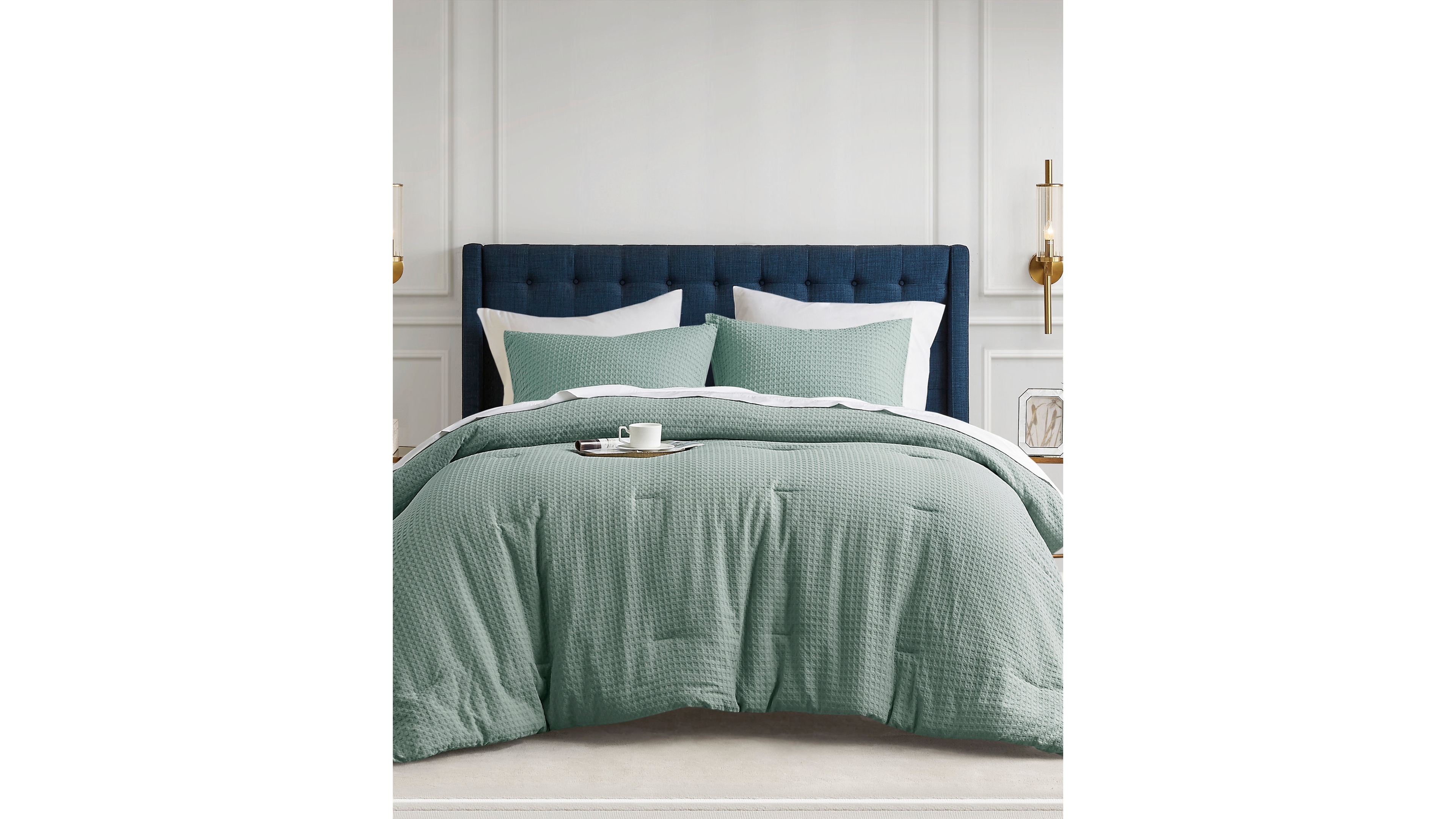 510 Design Mina Waffle Textured 3-Pc. Comforter Set, Full/Queen