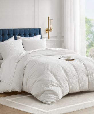 Mina Waffle Textured 3-Pc. Duvet Cover Set, King/California King