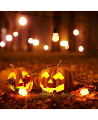 Ambience Pro 27ft Outdoor Solar LED Flame Bulb Flickering String Lights