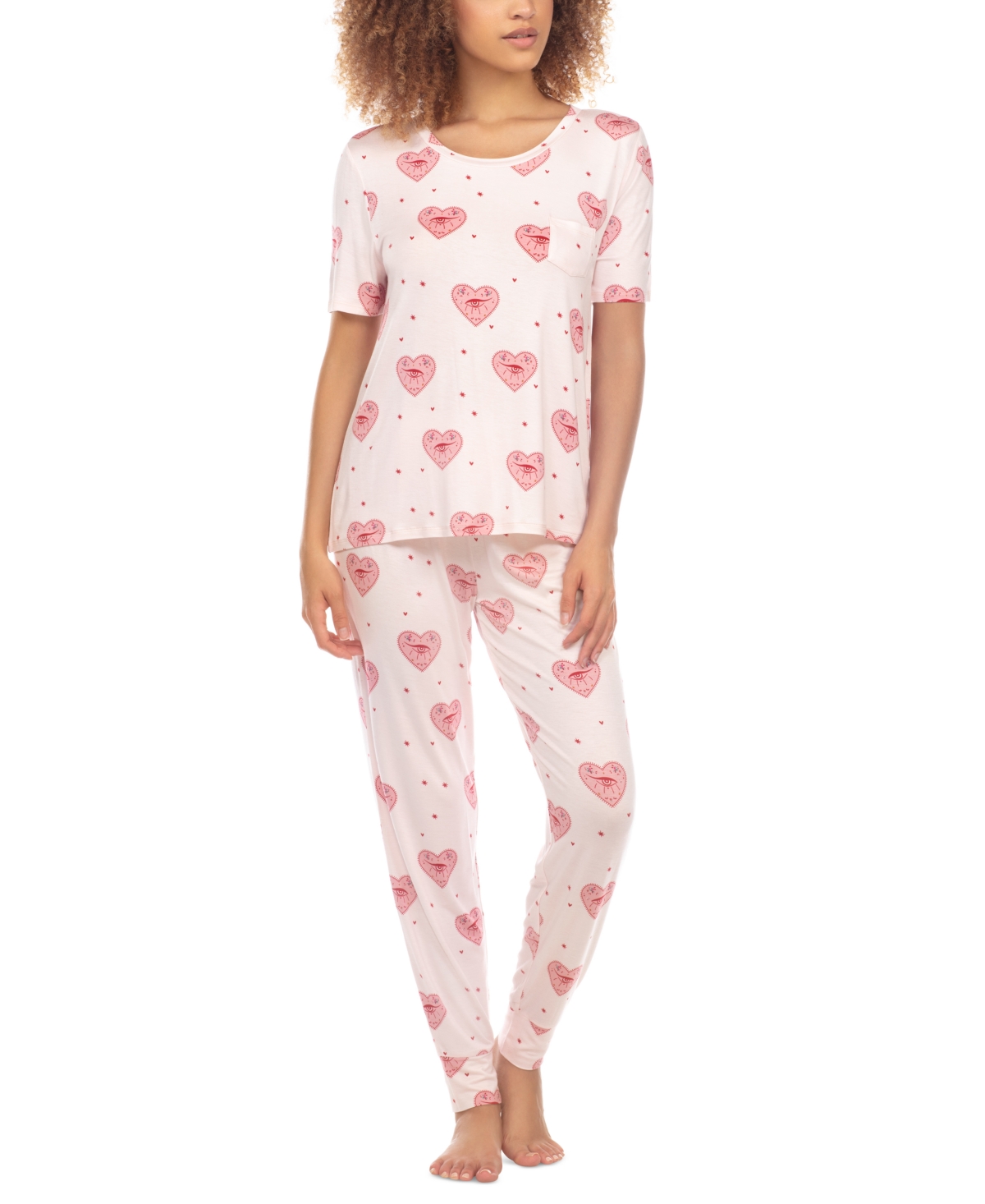 Honeydew Women's Happy Place 2-pc. Printed Pajamas Set In Pure Hearts