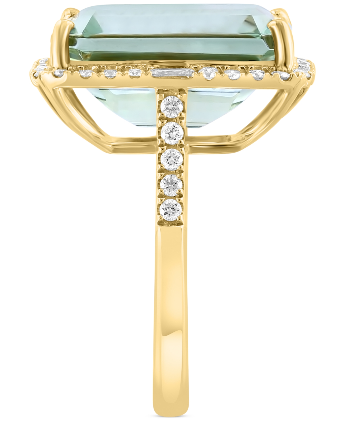 Effy Collection Effy Amethyst (10-3/4 Ct. T.w.) & Diamond (3/8 Ct. T.w.) Halo Ring In 14k Gold (also Available In Ci