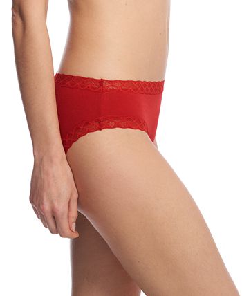 Natori Bliss Girl Comfortable Brief Panty Underwear With Lace Trim In Conch  Shell