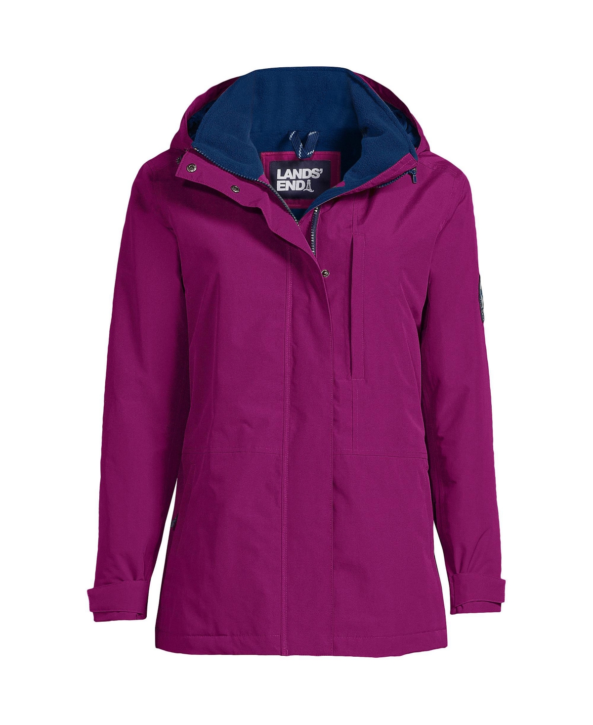 Lands' End Women's Plus Size Squall Waterproof Insulated Winter Jacket In Persian Plum