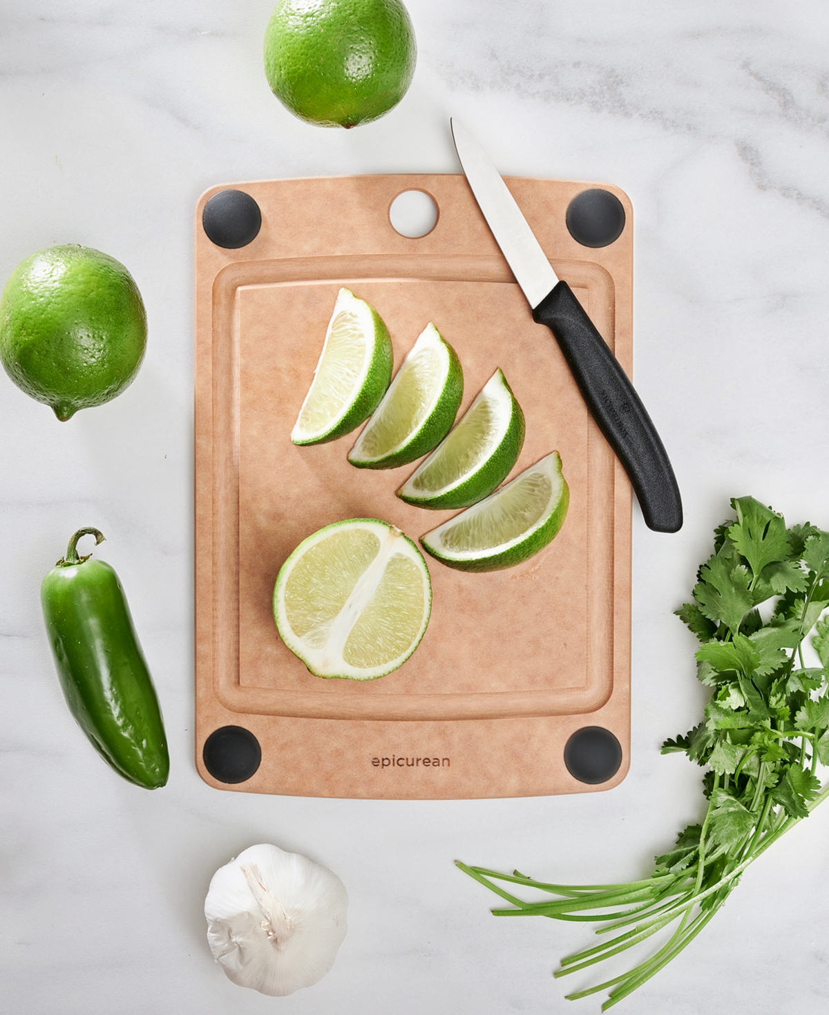 Shop Epicurean All-in-one 10" X 7" Cutting Board In Natural