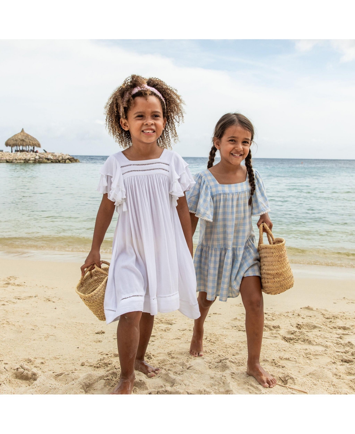 Toddler, Child GirlTassel Time Beach Dress - White