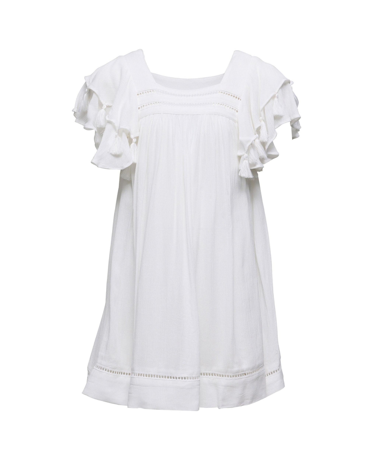 Toddler, Child GirlTassel Time Beach Dress - White