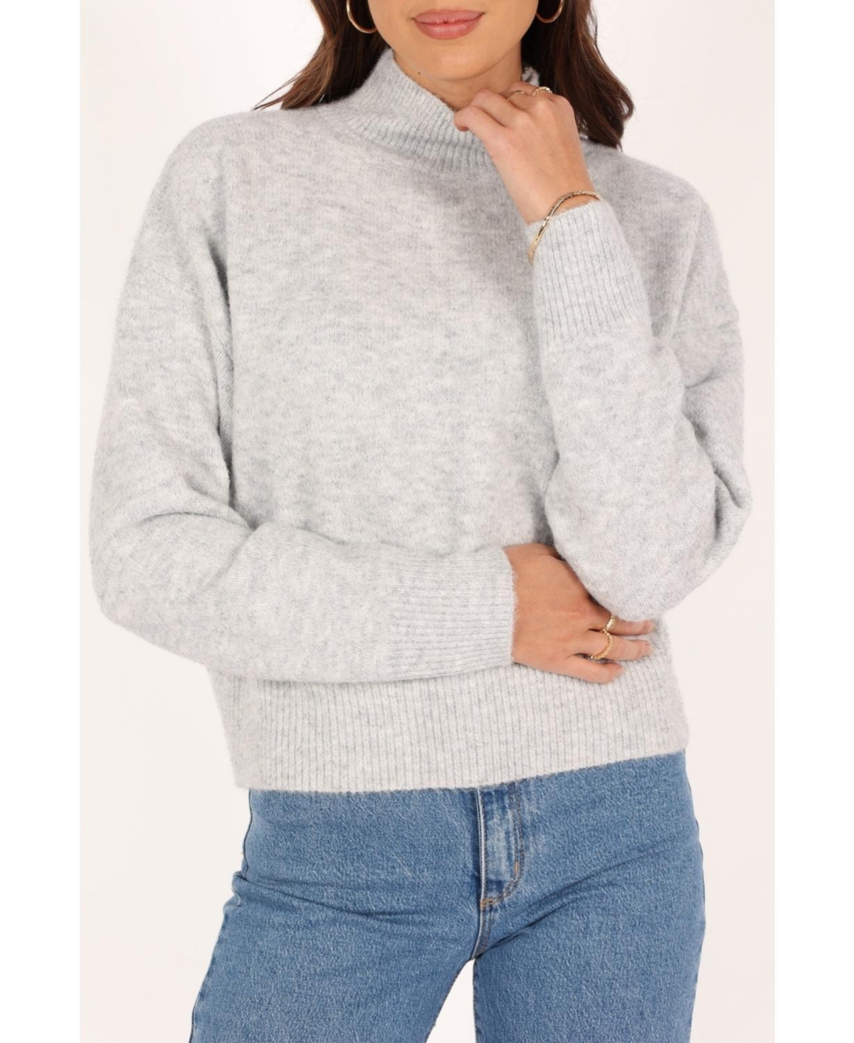 Petal and Pup Womens Brianna Mockneck Knit Sweater