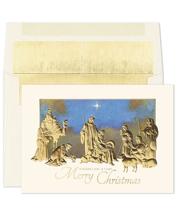 Masterpiece Studios Golden Nativity Holiday Boxed Cards - Macy's