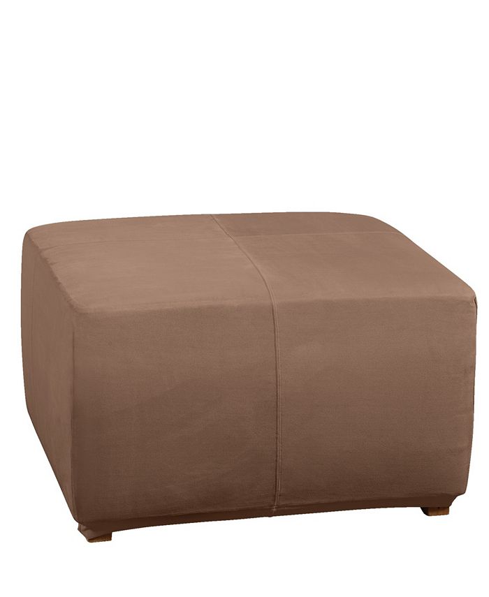 Sure fit waverly stretch sales pen pal ottoman slipcover