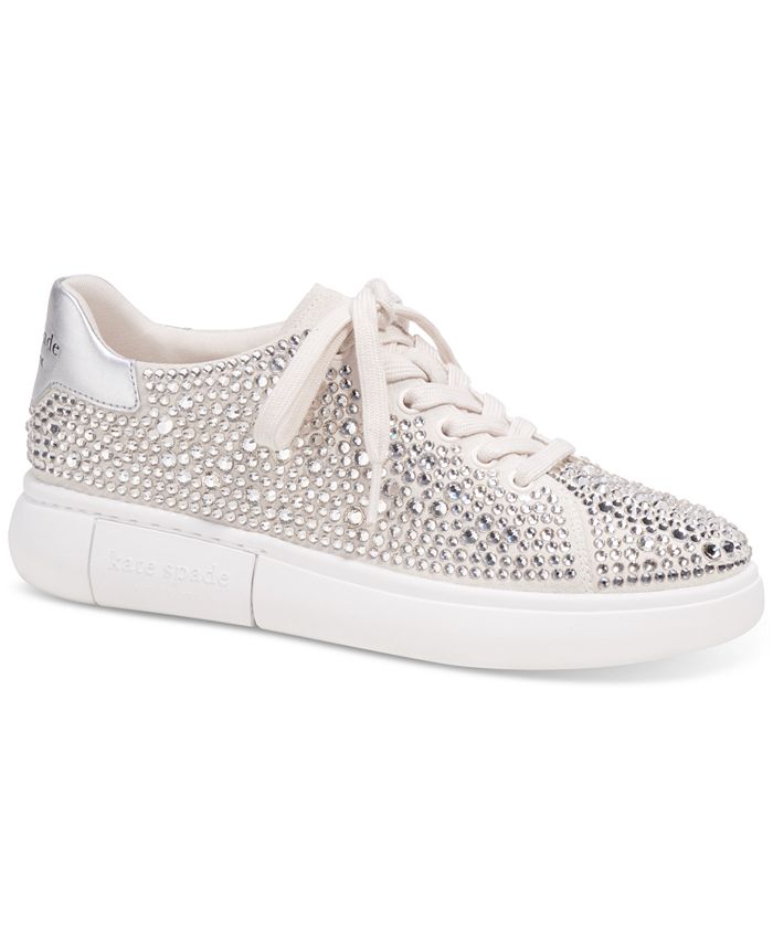 kate spade new york Women's Lift Crystal Lace-Up Sneakers - Macy's