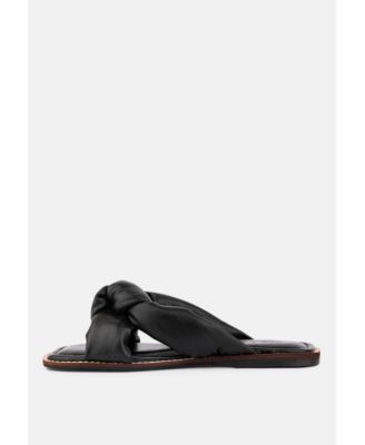 CHUBS Womens Puffy Strap Sliders Flat